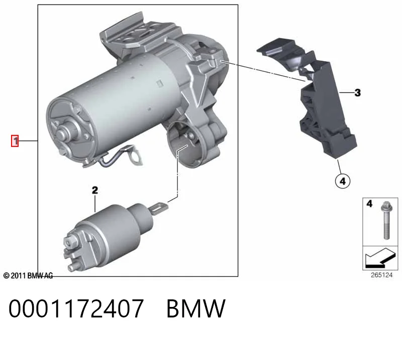 0001172407 BMW Rozrusznik