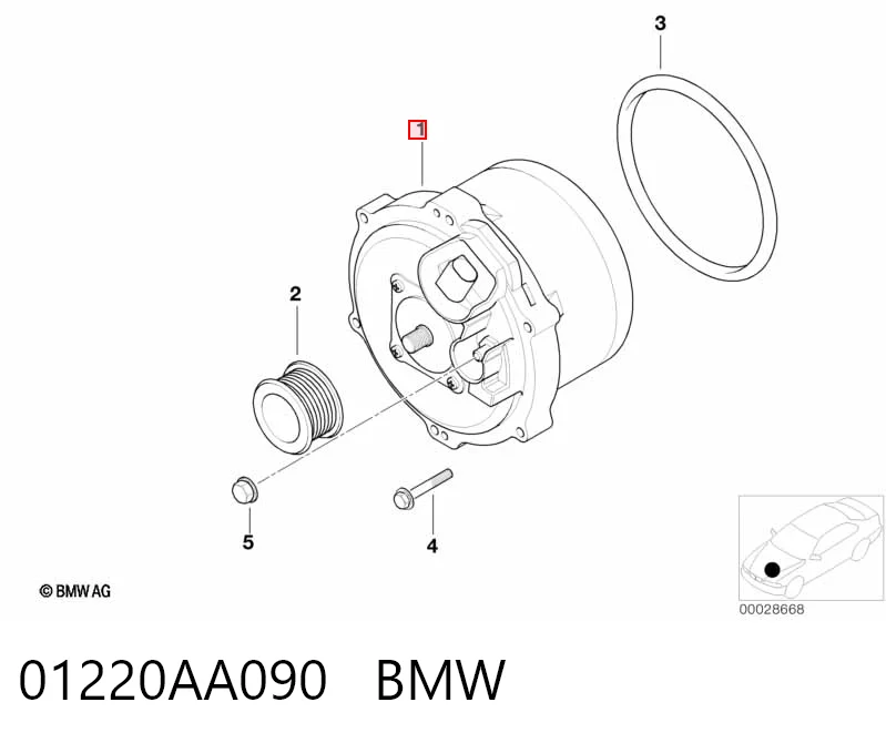 01220AA090 BMW Alternator