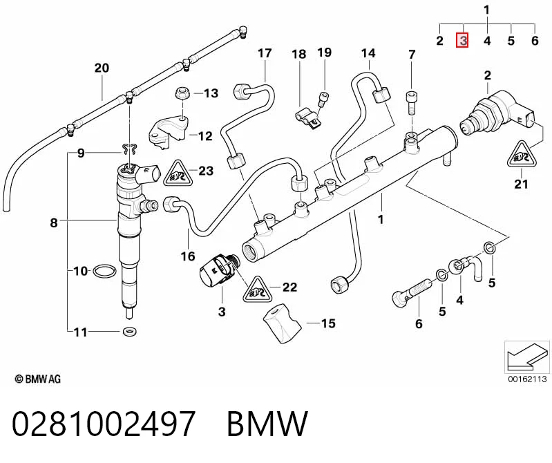 Do koszyka Czujnik ciśnienia paliwa BMW 7  E65, E66, E67
