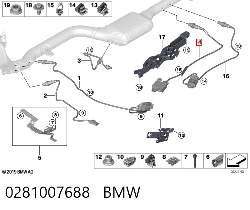 0281007688 BMW Czujnik tlenków azotu NOX