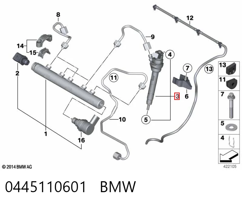 0445110601 BMW Wtryskiwacz paliwa