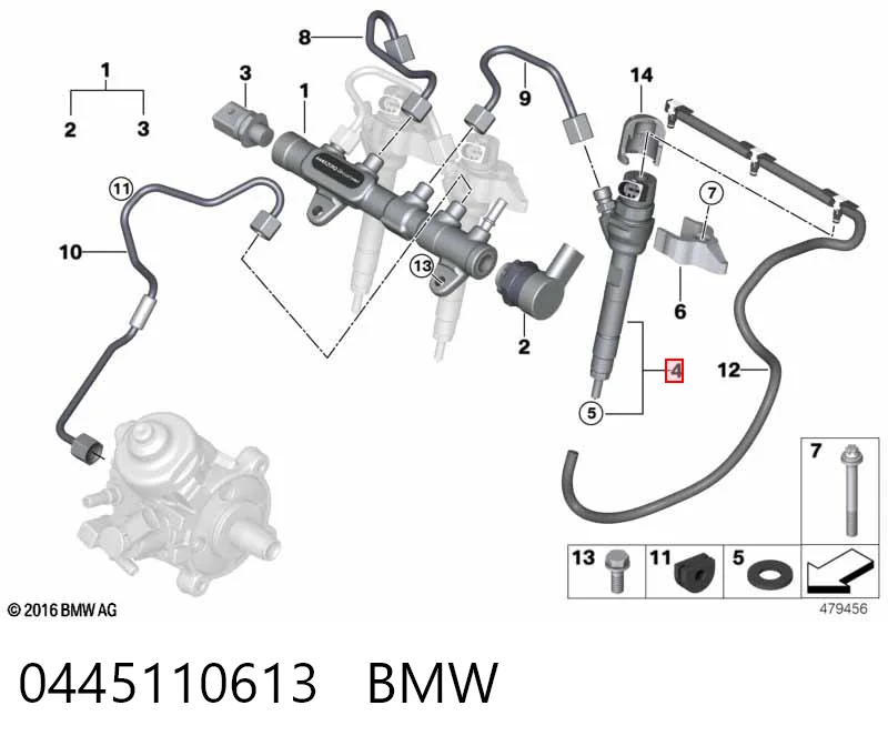 Wtryskiwacz paliwa do BMW 2  F23