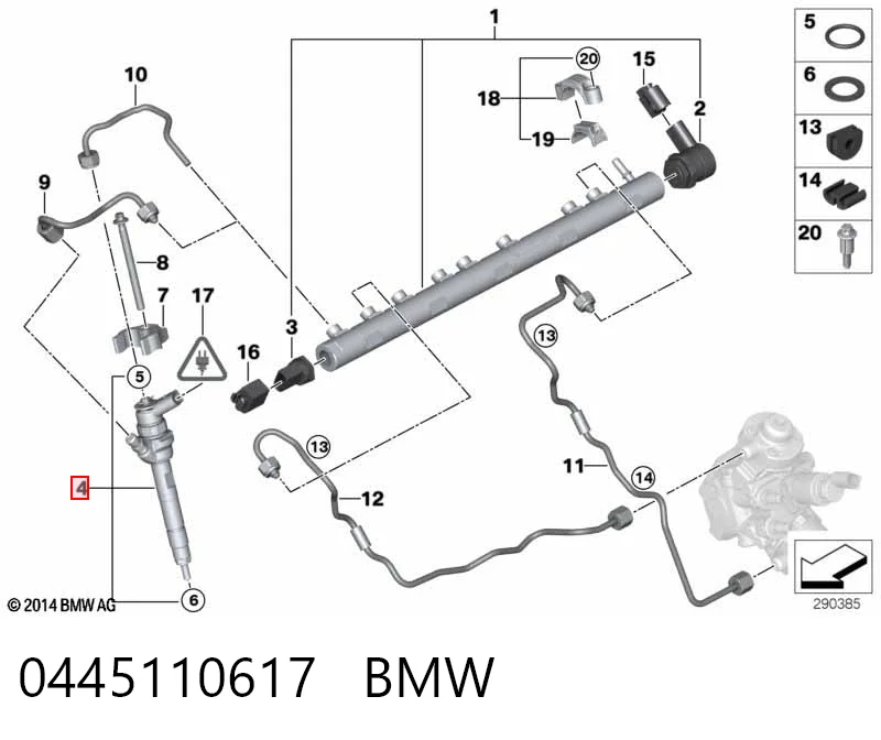 0445110617 BMW Wtryskiwacz paliwa