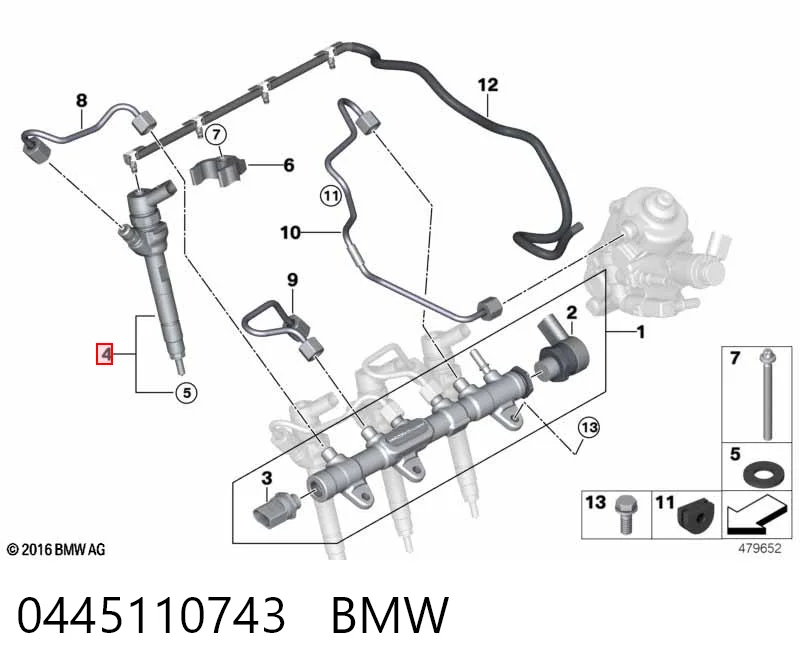 Wtryskiwacz paliwa do BMW X3  G01, F97, G08