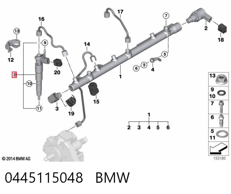 0445115048 BMW Wtryskiwacz paliwa