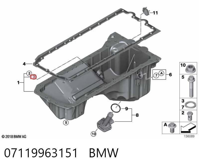 07119963151 BMW Uszczelka korka miski olejowej