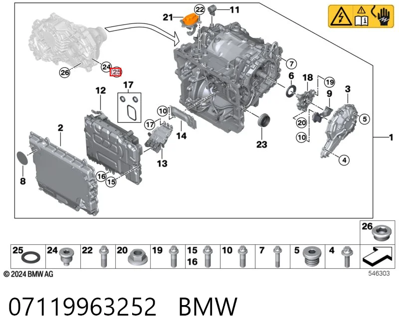 07119963252 BMW Pierścień uszczelniający, uniwersalny