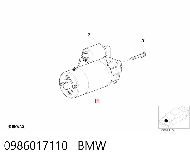 0986017110 BMW Rozrusznik
