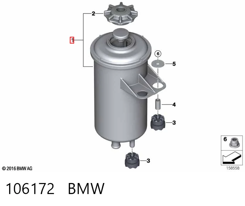 Zbiornik płynu wspomagania do BMW X5  F15, F85