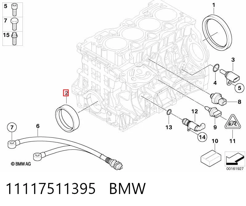 11117511395 BMW Uszczelniacz wału korbowego przedni