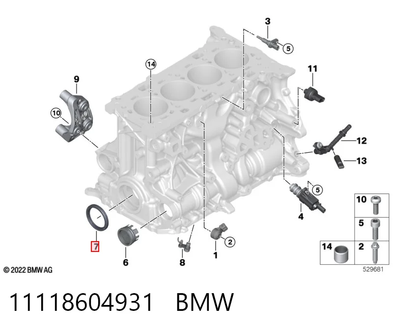 11118604931 BMW Uszczelniacz wału korbowego przedni