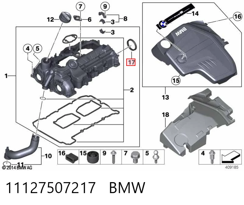 11127507217 BMW Uszczelniacz wałka rozrządu silnika
