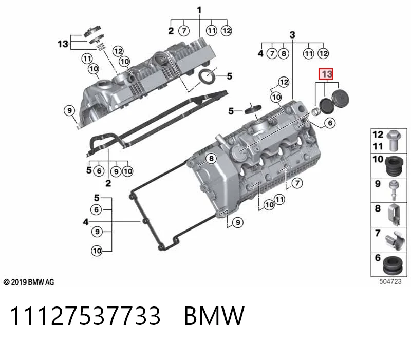 11127537733 BMW Zawór PCV odpowietrzający silnik