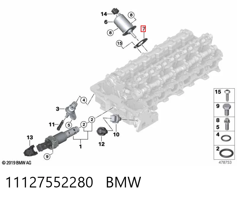 11127552280 BMW Uszczelka regulatora faz rozrządu