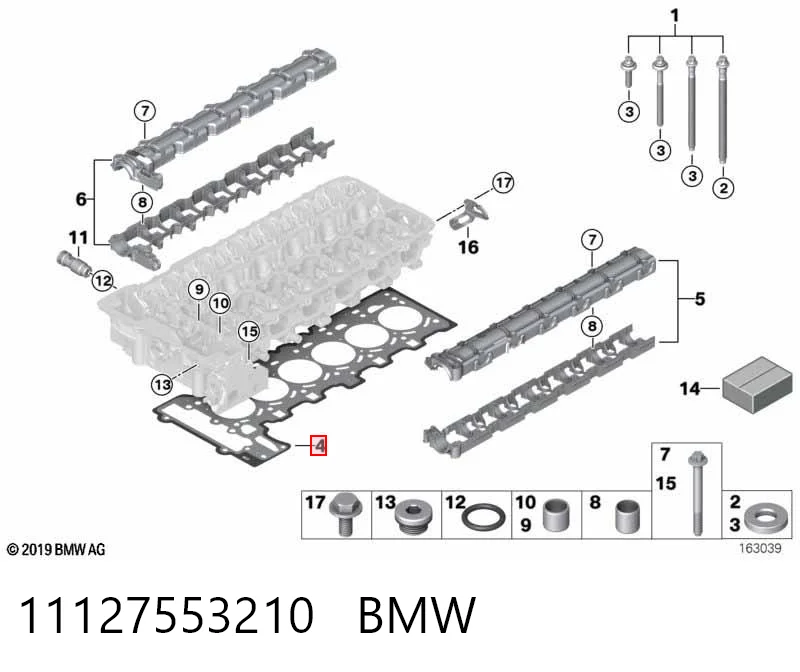 11127553210 BMW Uszczelka głowicy cylindrów