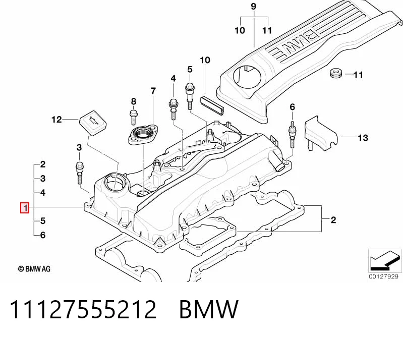 11127555212 BMW Pokrywa zaworowa