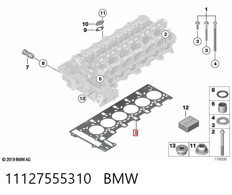 11127555310 BMW Uszczelka głowicy cylindrów