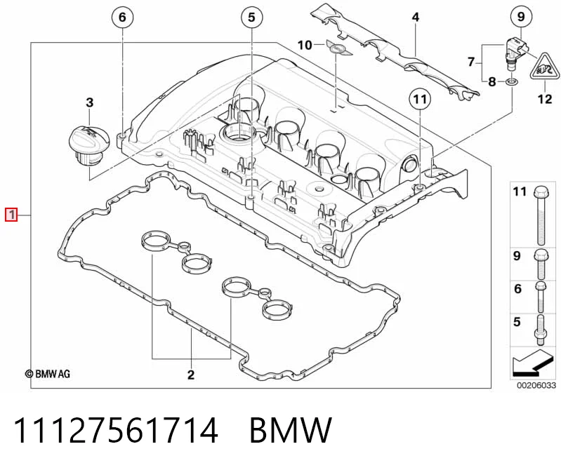 11127561714 BMW Pokrywa zaworowa