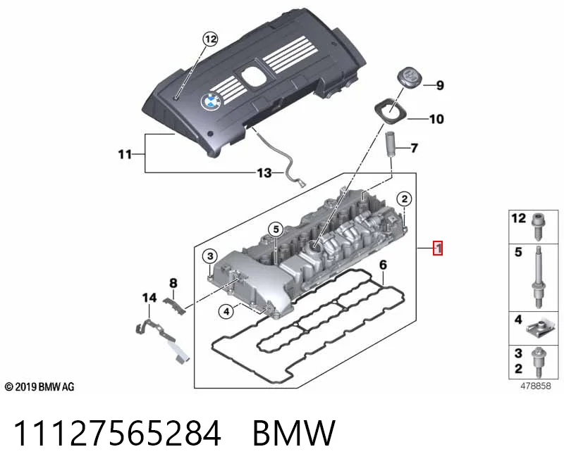 11127565284 BMW Pokrywa zaworowa