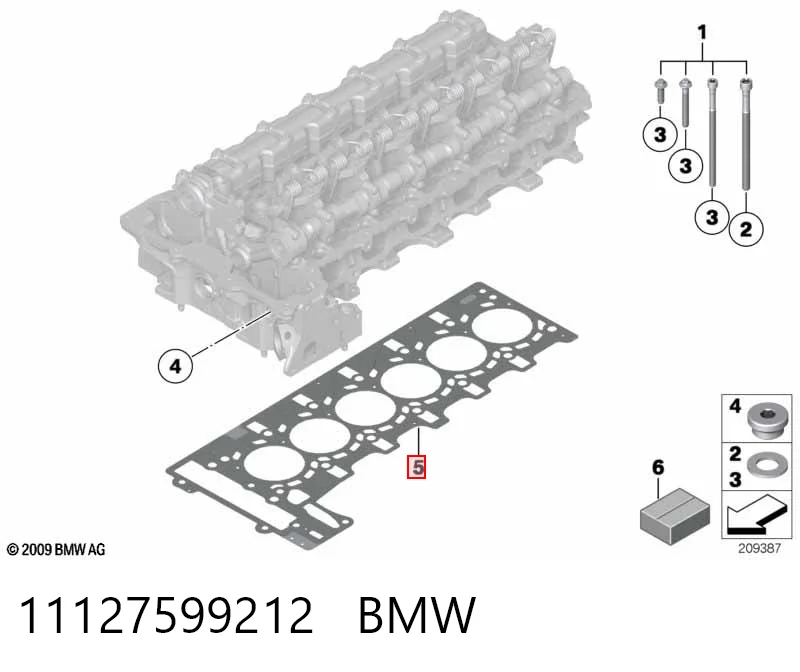 11127599212 BMW Uszczelka głowicy cylindrów