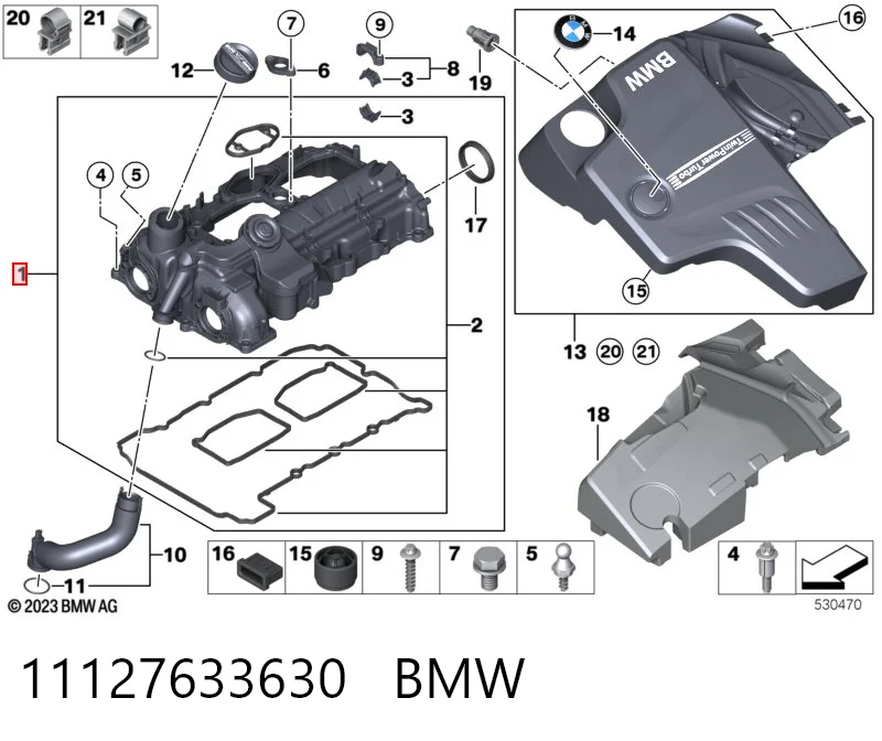11127633630 BMW Pokrywa zaworowa