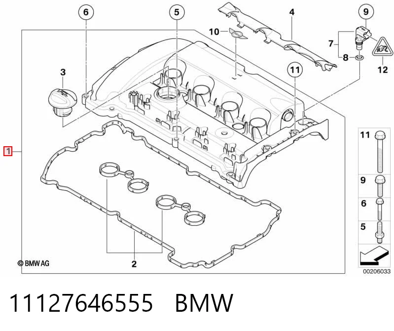 11127646555 BMW Pokrywa zaworowa