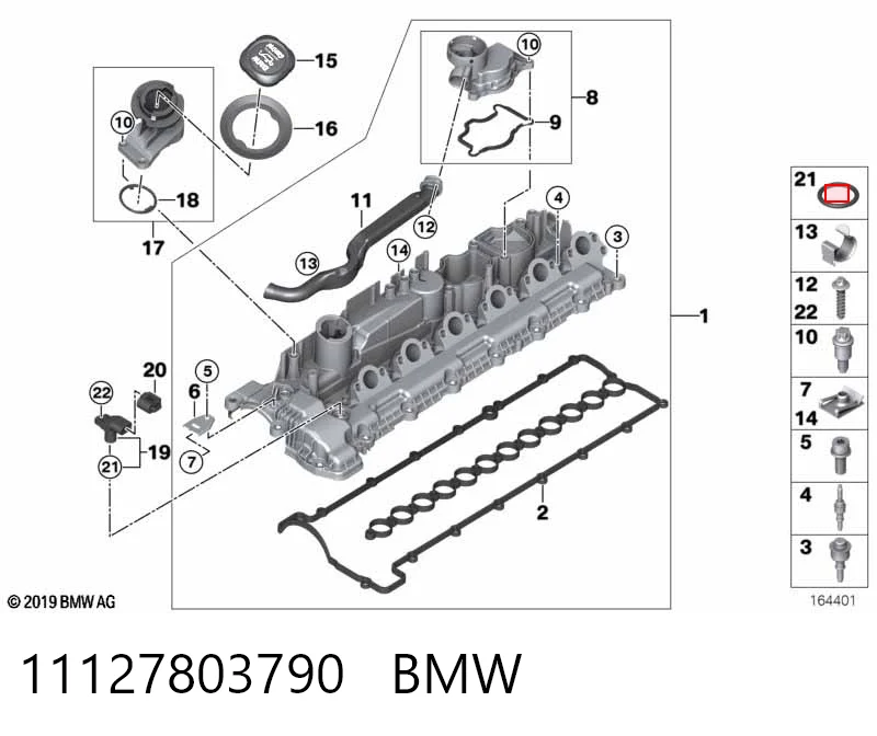 11127803790 BMW Zawór PCV odpowietrzający silnik