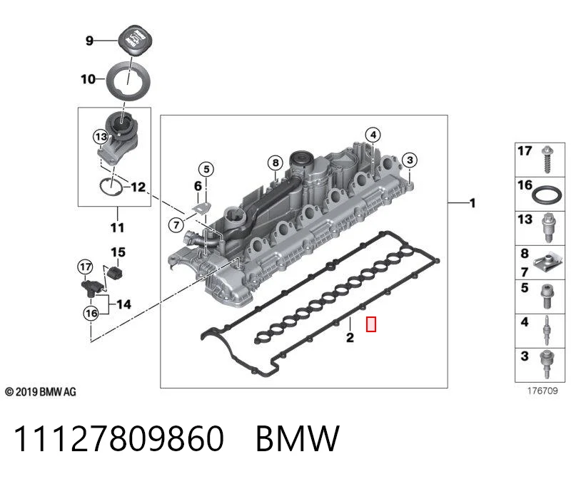 11127809860 BMW Pokrywa zaworowa