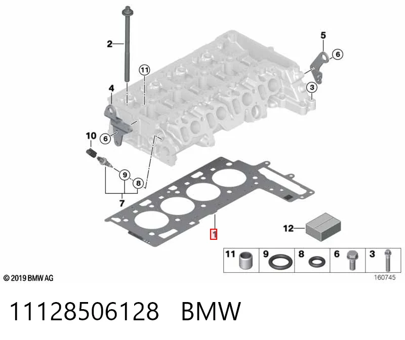11128506128 BMW Uszczelka głowicy cylindrów