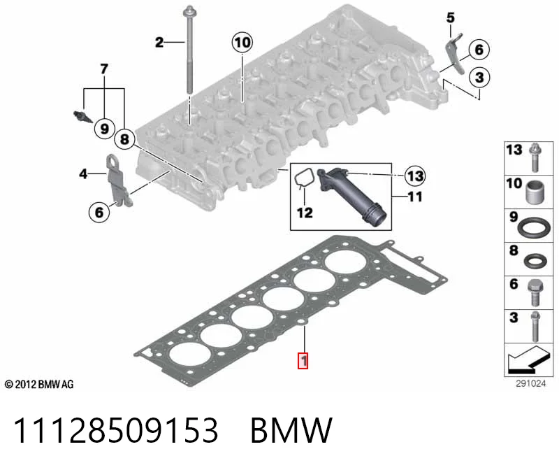 11128509153 BMW Uszczelka głowicy cylindrów