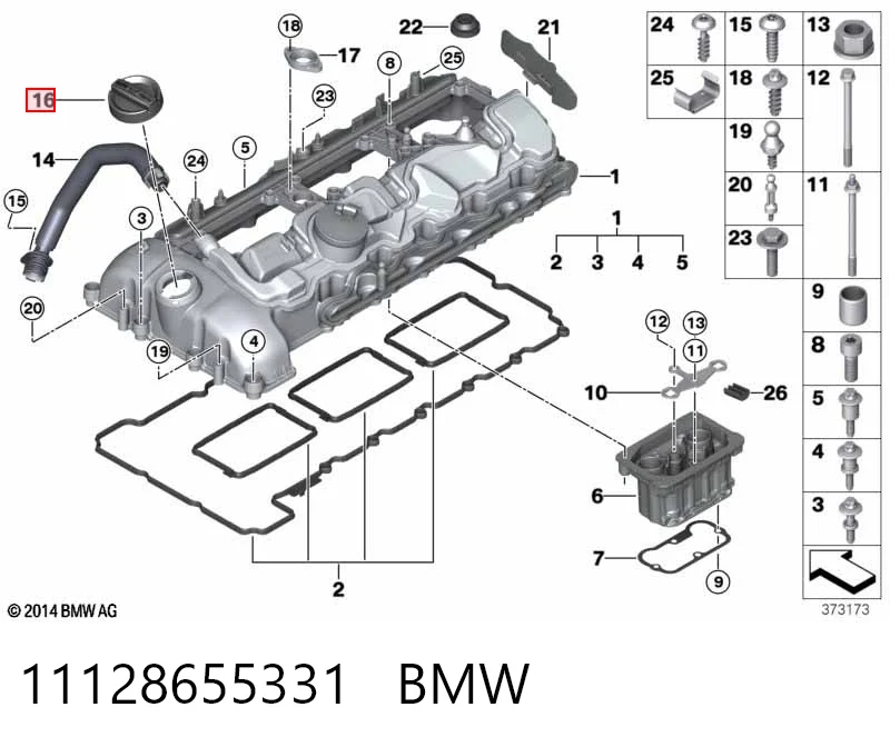 11128655331 BMW Korek wlewu oleju