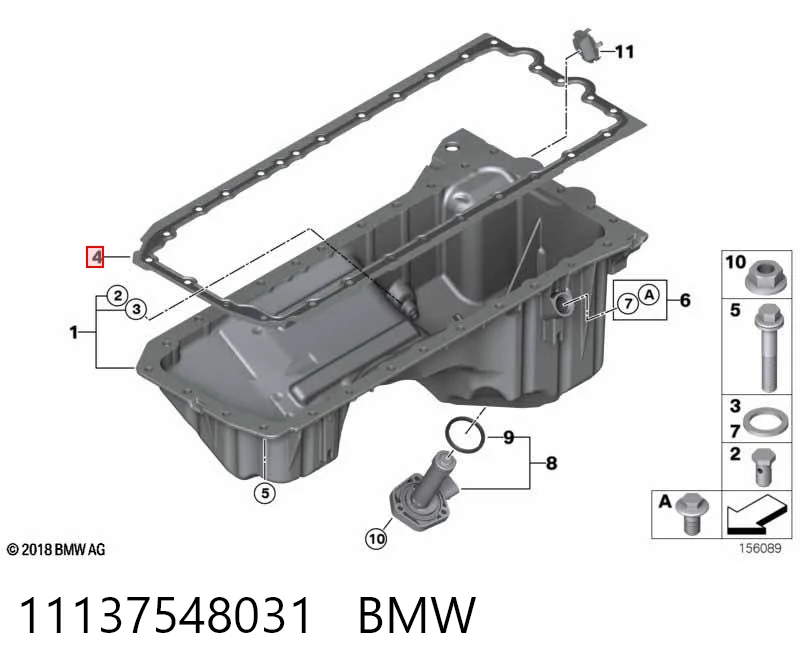 11137548031 BMW Uszczelka miski olejowej silnika