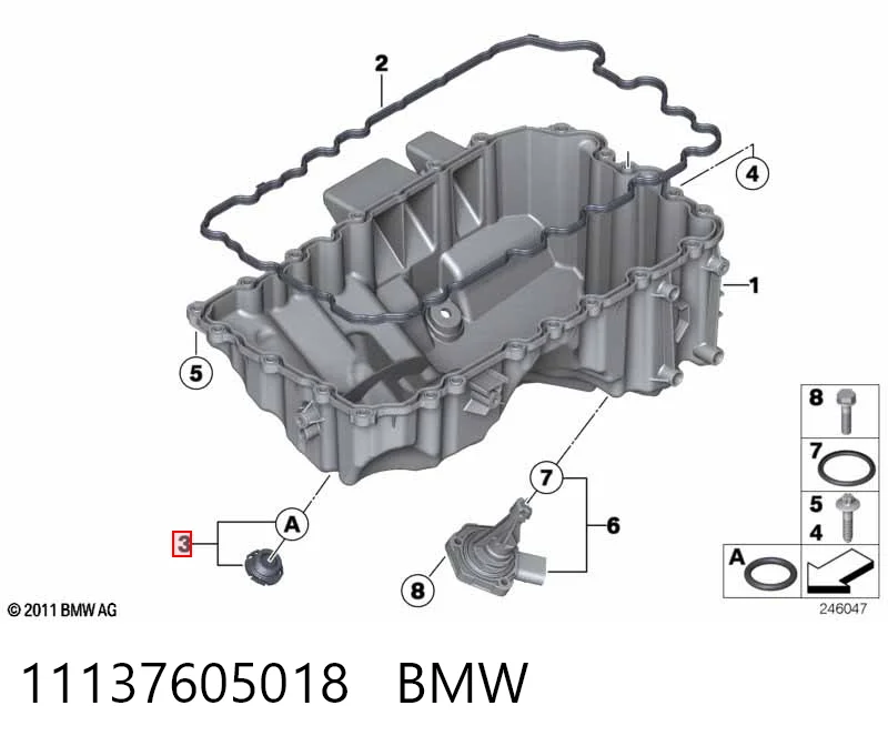 11137605018 BMW Korek miski olejowej silnika