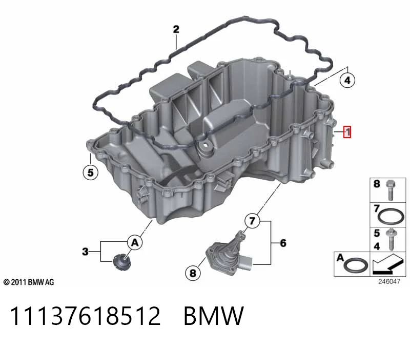11137618512 BMW Miska olejowa silnika