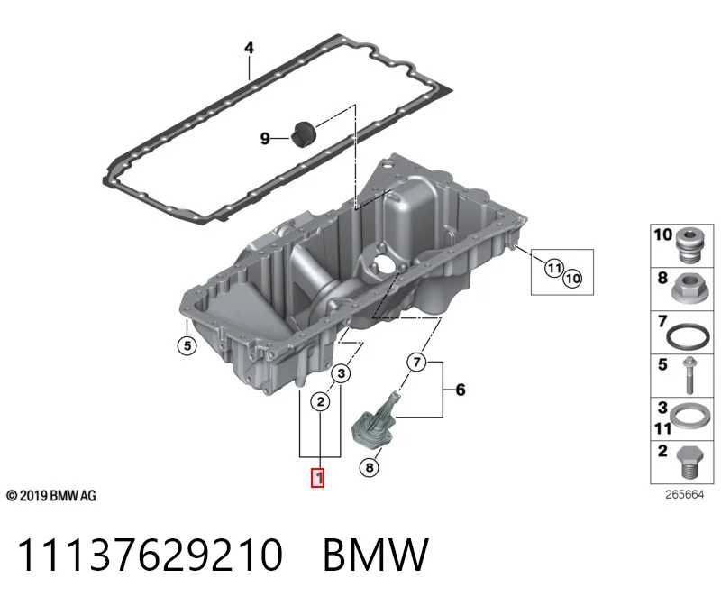 11137629210 BMW Miska olejowa silnika