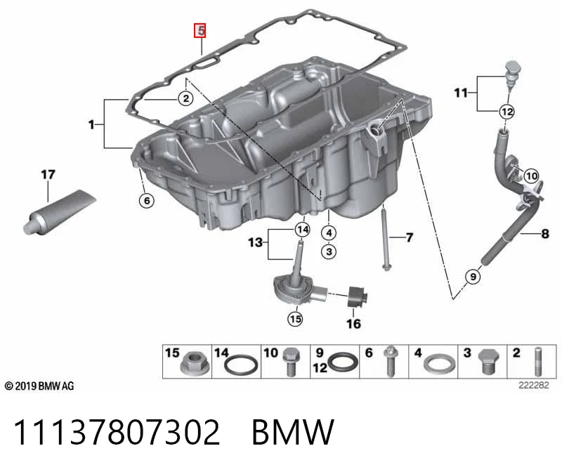 11137807302 BMW Uszczelka miski olejowej silnika