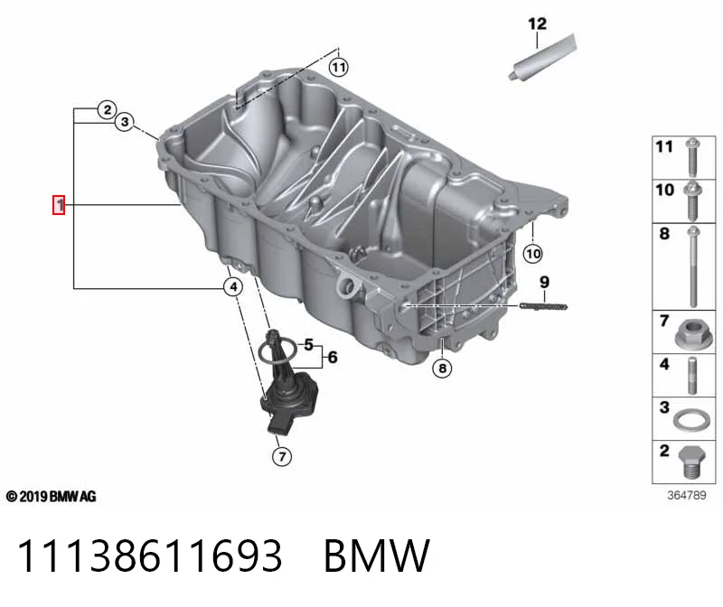 11138611693 BMW Miska olejowa silnika