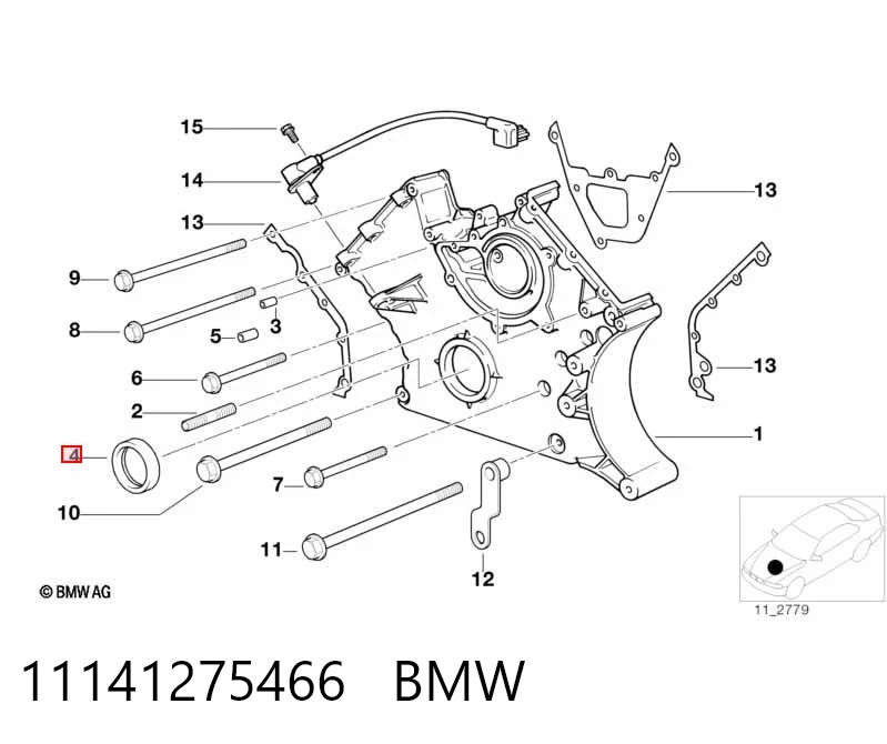 11141275466 BMW Uszczelniacz wału korbowego przedni