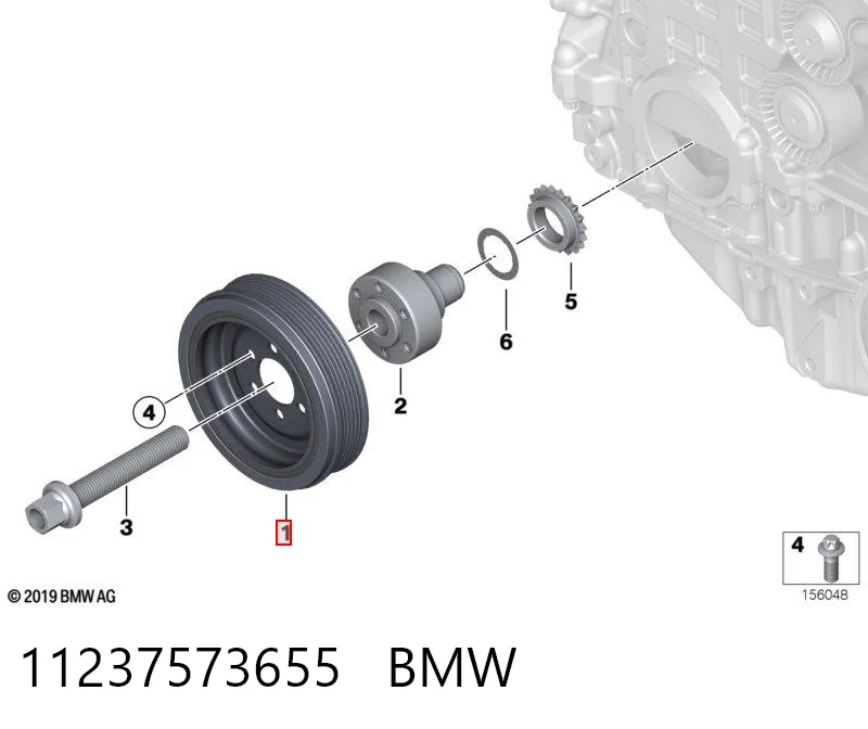 11237573655 BMW Koło pasowe wału korbowego