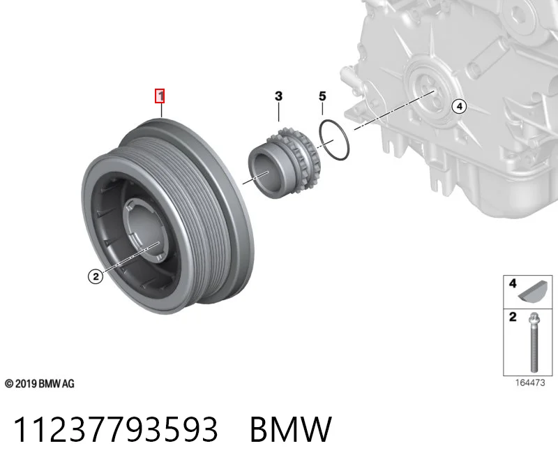 11237793593 BMW Koło pasowe wału korbowego