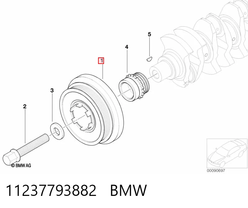 11237793882 BMW Koło pasowe wału korbowego
