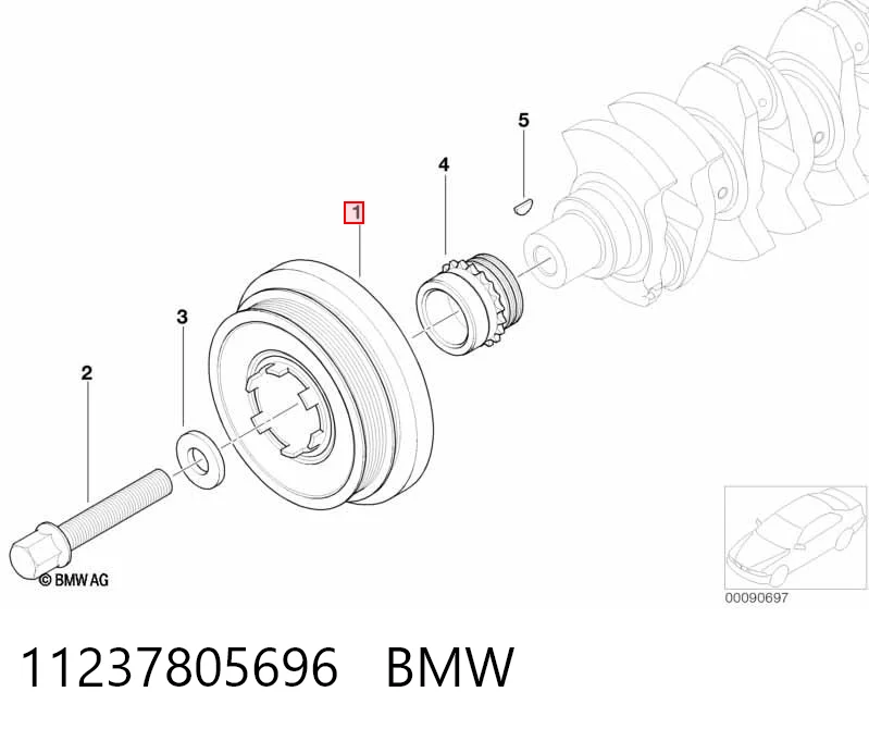 11237805696 BMW Koło pasowe wału korbowego