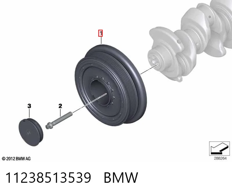 11238513539 BMW Koło pasowe wału korbowego