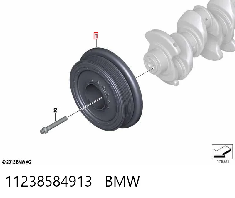 11238584913 BMW Koło pasowe wału korbowego