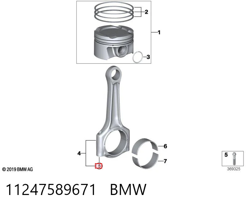 11247589671 BMW Śruba korbowodu