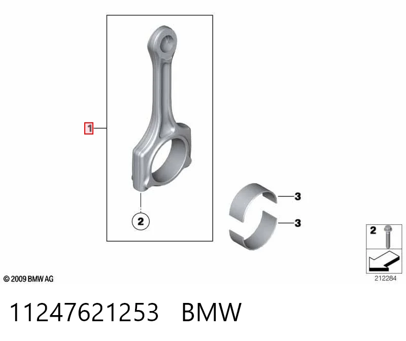 11247621253 BMW Korbowód tłoka silnika