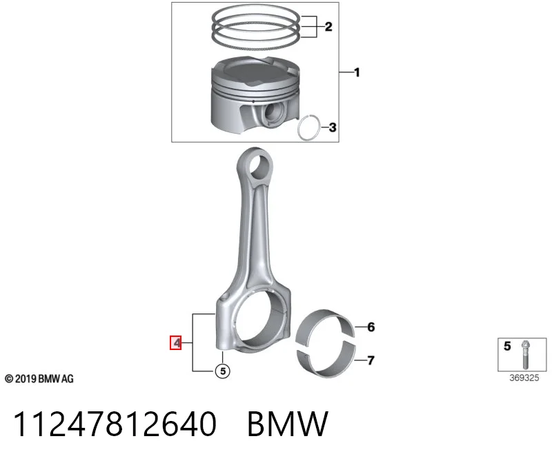 11247812640 BMW Korbowód tłoka silnika