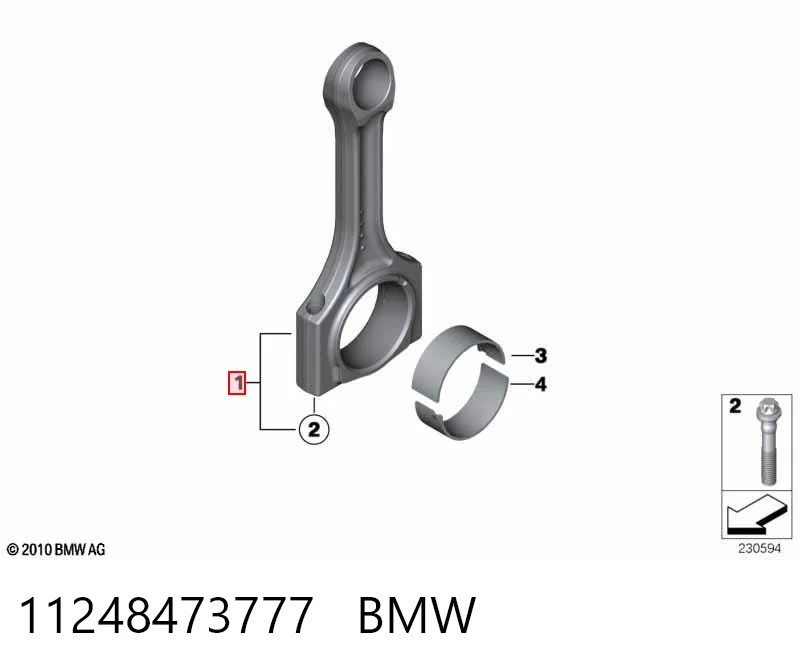 11248473777 BMW Korbowód tłoka silnika