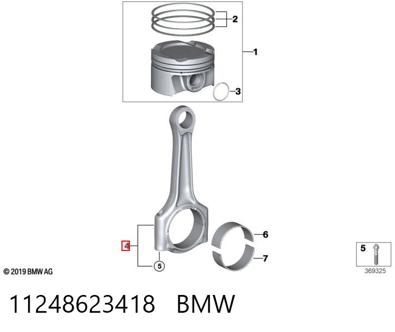 11248623418 BMW Korbowód tłoka silnika