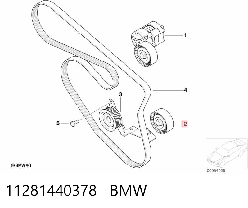 11281440378 BMW Rolka prowadząca, kierunkowa paska napędowego